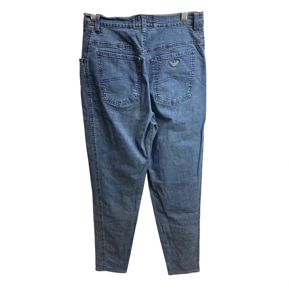 Armani Jeans Women's Blue Denim High‎ Waist Size 30 Slim Fit Jeans Made in Italy